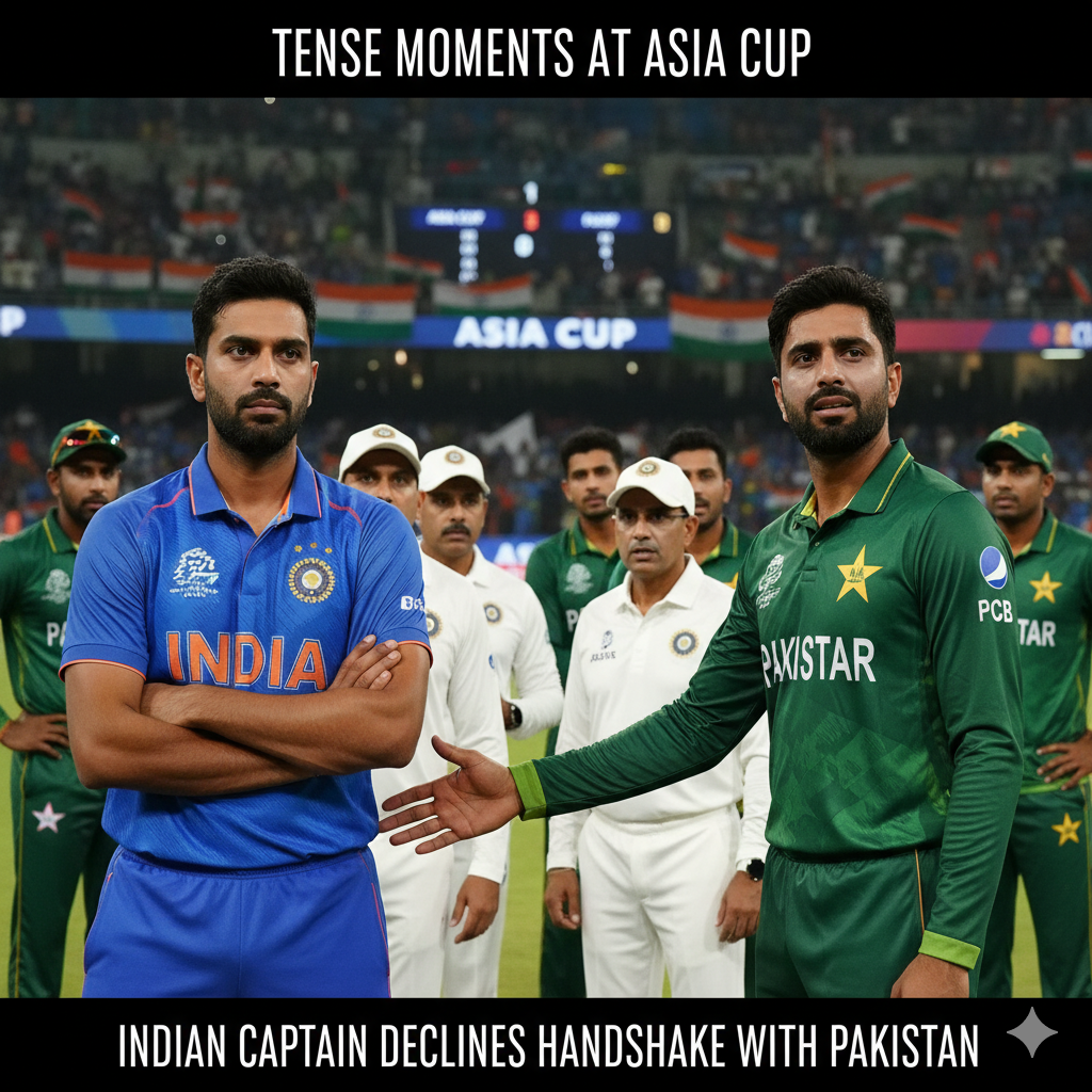 Tense Moments at Asia Cup Indian Captain Declines Handshake with Pakistan