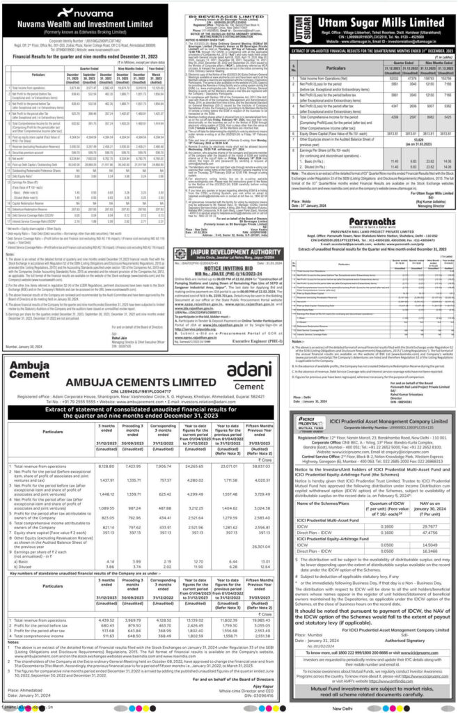 Public Notice Ad in The Economic Times