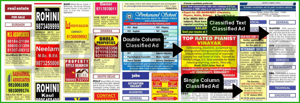 Newspaper Ad Format