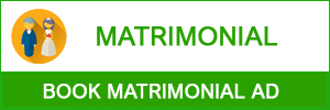 Book Matrimonial Ad in Active Times